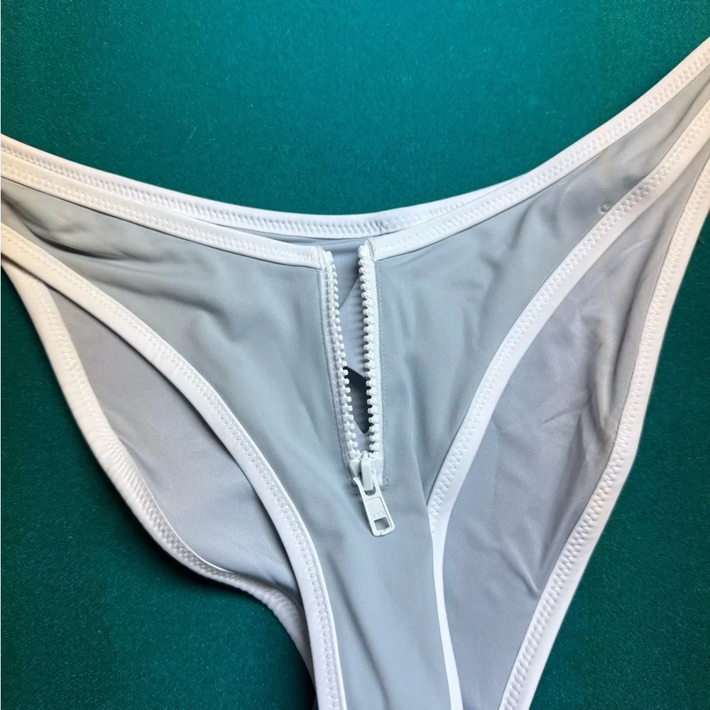 SKIMS Sporty Zipper Tanga Swim Bottom